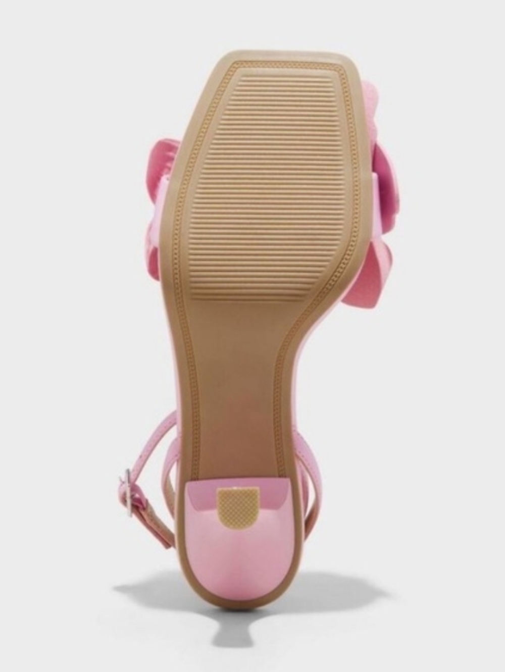 a new day Pink Floral Applique Slingback Heels Size 11 - Picture 5 of 5